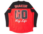 Death Row Records Tupac Shakur Red & Black Hockey Jersey by Headgear Classics